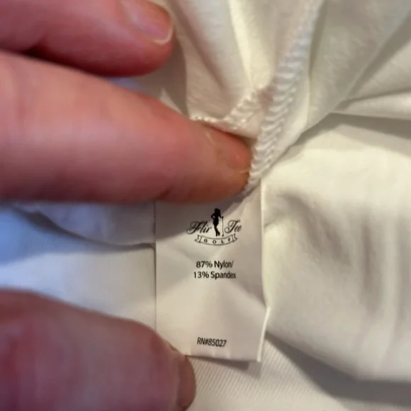 FlirTee Asymmetrical Pleated Golf Skirt White/Envy Green Stripes - Picture 16 of 16